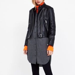 Zara faux leather jacket